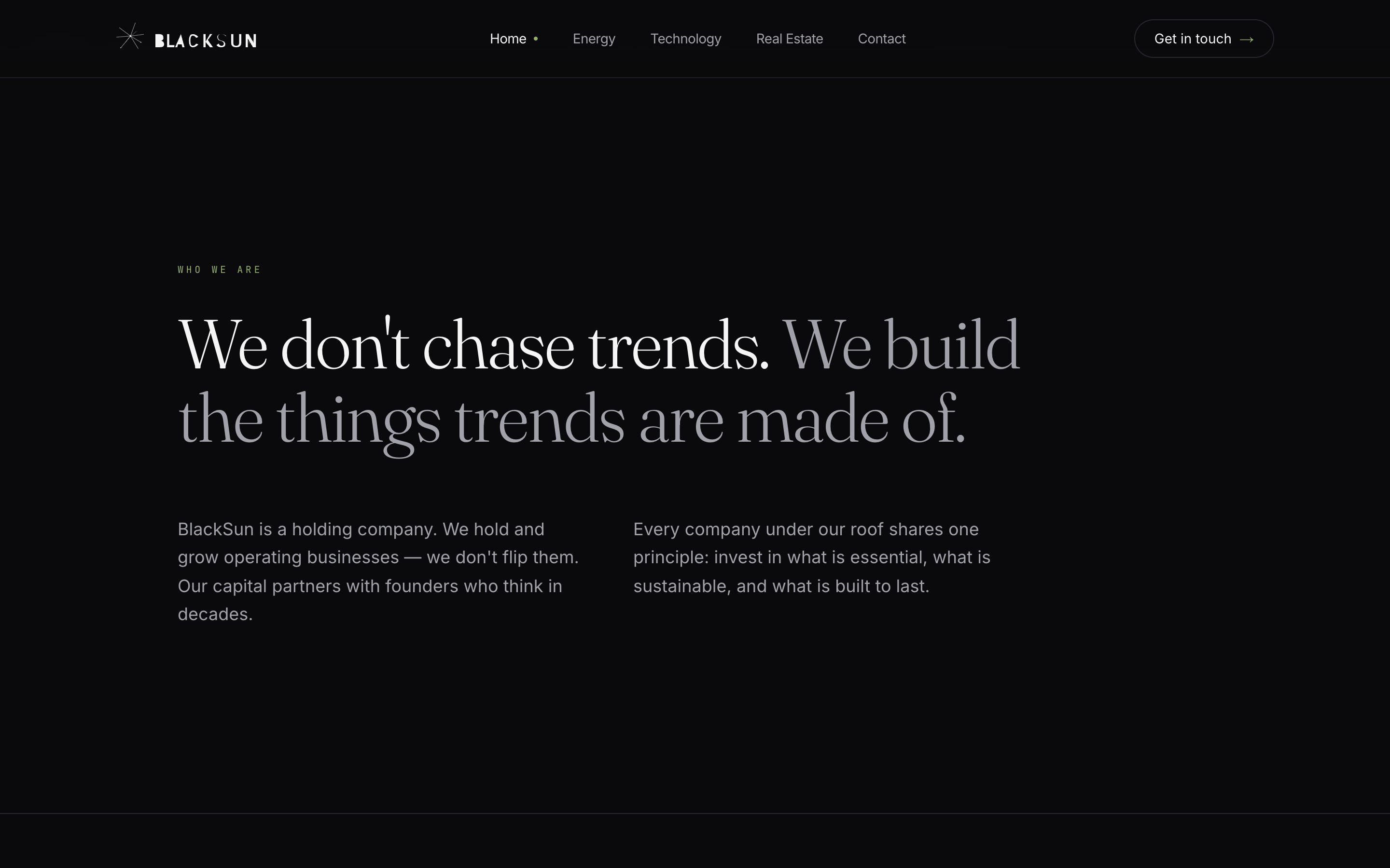 BlackSun Investments — tela 2