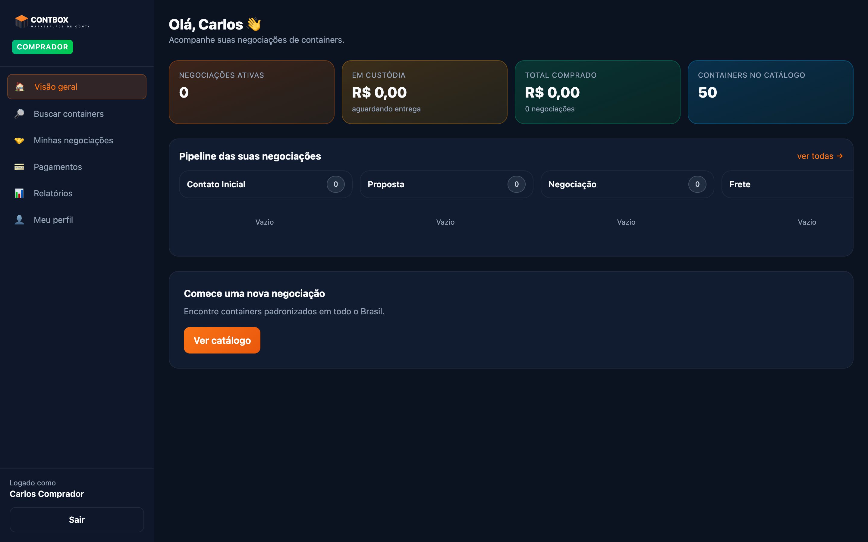 Área do comprador
