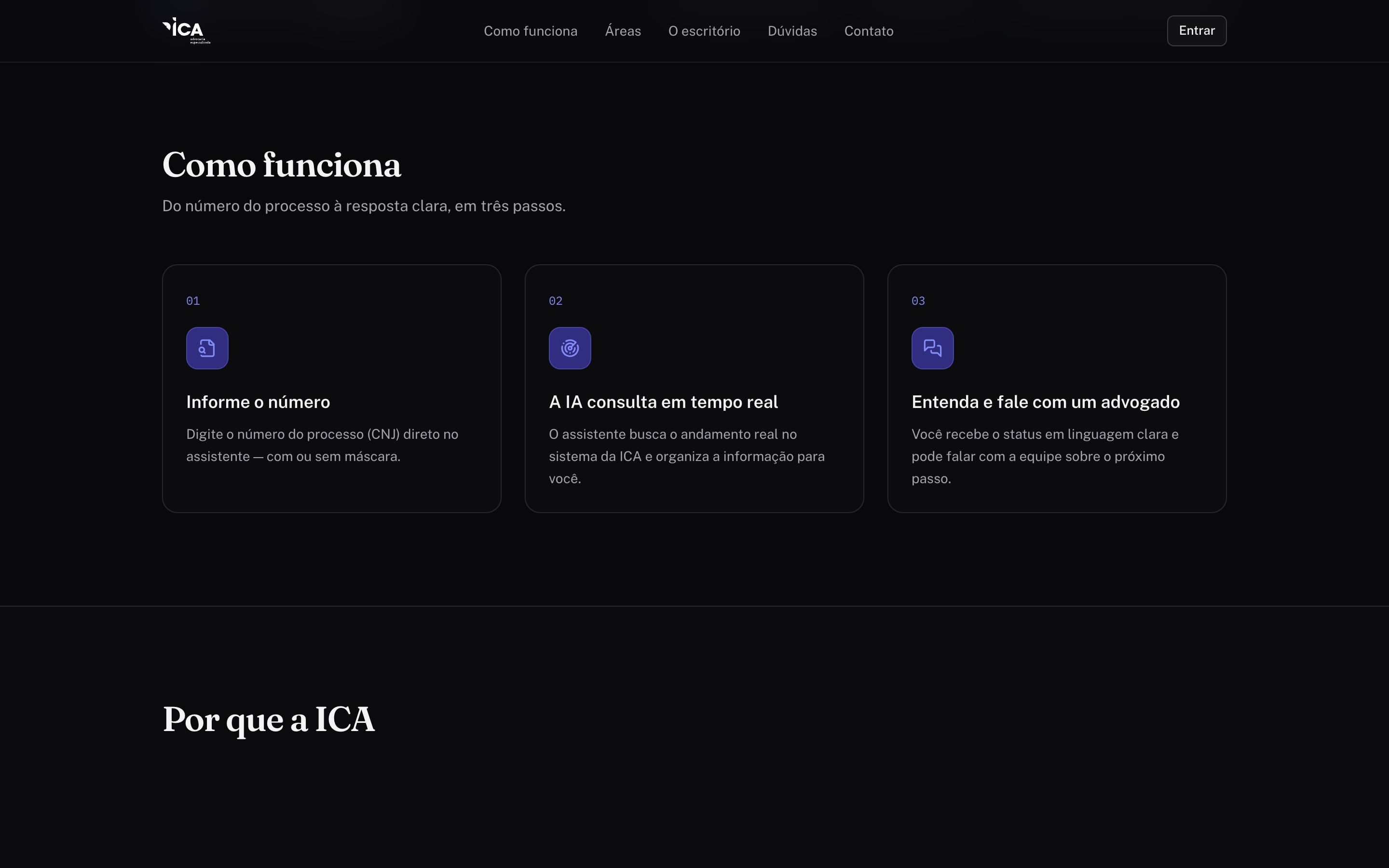 Site — áreas de atuação