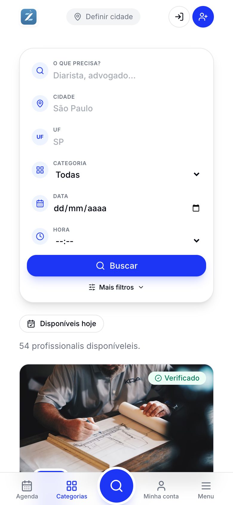 Mobile-first de ponta a ponta